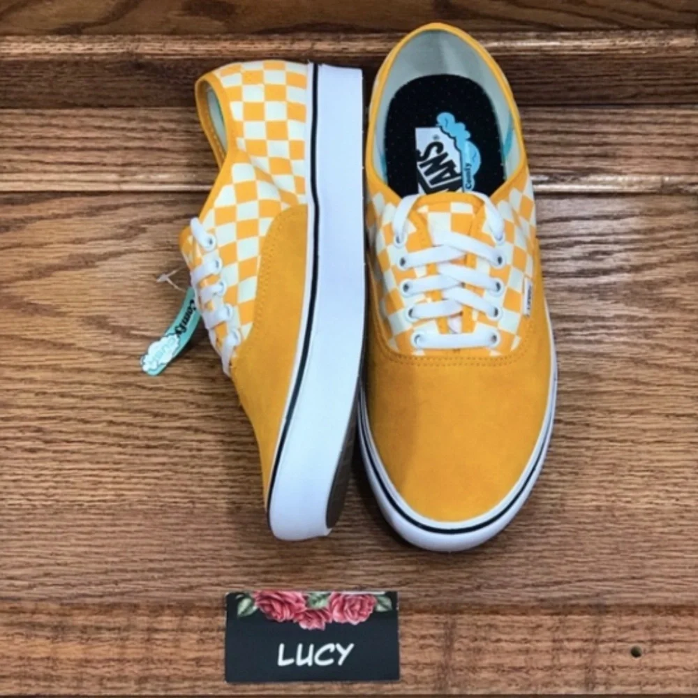 Vans Comfycush Authentic‎ Checker Zinnia True White Shoes